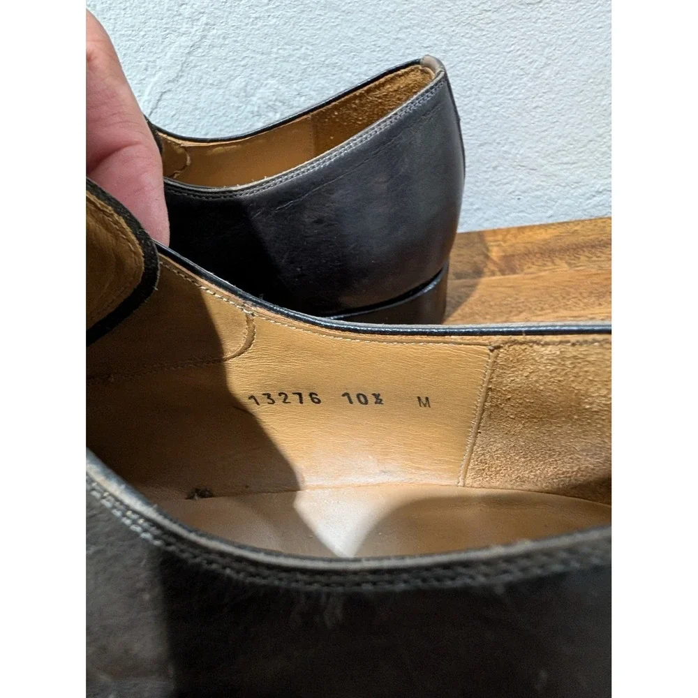 Men Magnanni Marco Monk Strap Loafer Shoe Buckle 10.5M Catalux Grey Leather (R5)